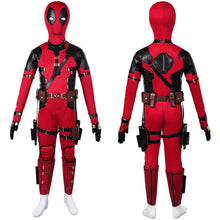 Laden Sie das Bild in den Galerie-Viewer, Kinder Jungen Deadpool & Wolverine Deadpool Jumpsuit Cosplay Kostüm