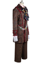 Laden Sie das Bild in den Galerie-Viewer, Alice In Wonderland Johnny Depp Mad Hatter 6 Stücke Full Set Cosplay Kostüm