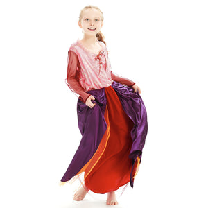 Kinder Sarah Sanderson Hocus Pocus Cosplay Mädchen Halloween Karneval Kleid