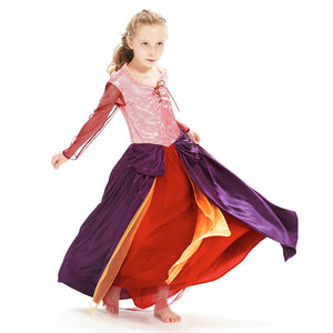 Kinder Sarah Sanderson Hocus Pocus Cosplay Mädchen Halloween Karneval Kleid