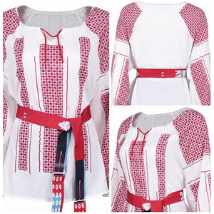 Anni-Frid Synni Lyngstad Retro Style ABBA rot-weiß T-Shirt