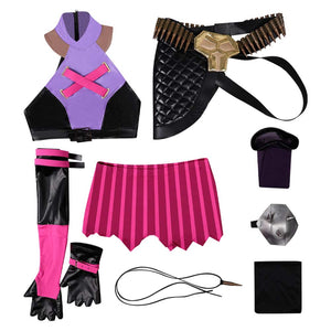 Arcane: League of Legends 2024 Jinx Cosplay Kostüm Set