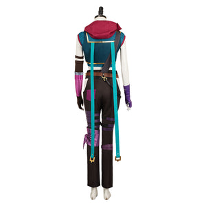 Arcane: League of Legends Jinx blau Kostüm Set Cosplay Outfits