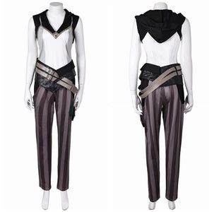 Arcane: League of Legends Vi weiß Kostüm Set Cosplay Outfits