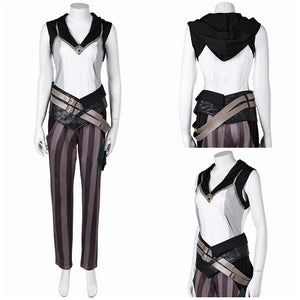 Arcane: League of Legends Vi weiß Kostüm Set Cosplay Outfits