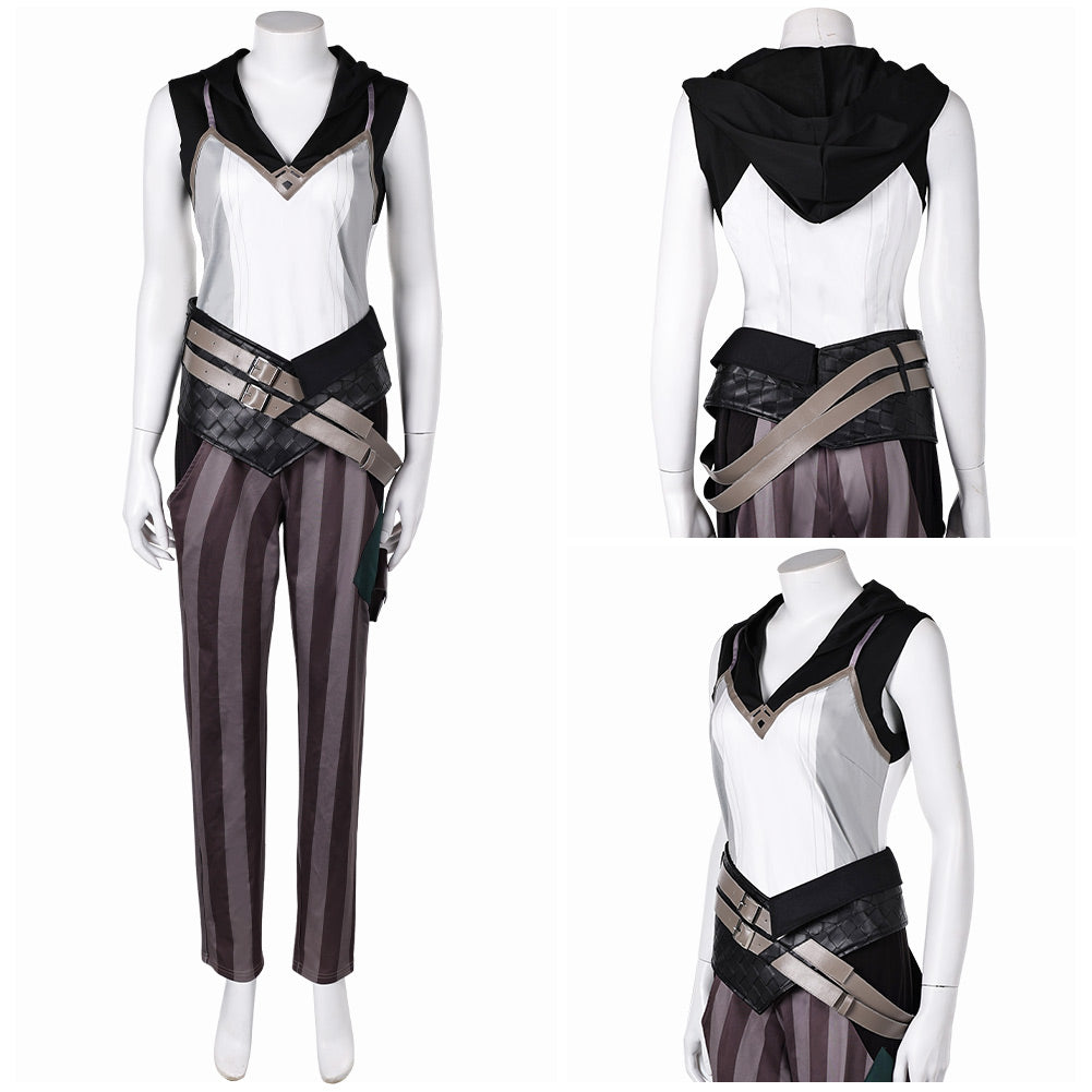 Arcane: League of Legends Vi weiß Kostüm Set Cosplay Outfits