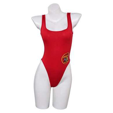 C.J. Parker Baywatch Damen Sommer rot Bademode einteiliger Badeanzug