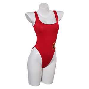 C.J. Parker Baywatch Damen Sommer rot Bademode einteiliger Badeanzug