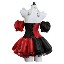 Laden Sie das Bild in den Galerie-Viewer, Clown rot Kleid Harley Quinn Halloween Karneval Kostüm
