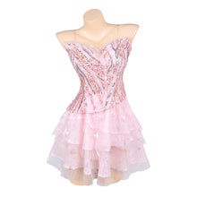 Laden Sie das Bild in den Galerie-Viewer, Damen Glinda rosa Kleid Wicked for Good Glinda Cosplay Outfits