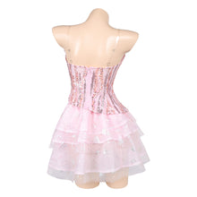 Laden Sie das Bild in den Galerie-Viewer, Damen Glinda rosa Kleid Wicked for Good Glinda Cosplay Outfits