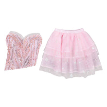 Laden Sie das Bild in den Galerie-Viewer, Damen Glinda rosa Kleid Wicked for Good Glinda Cosplay Outfits