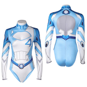Damen Invisible Woman einteiliger Badeanzug Cosplay Outfits
