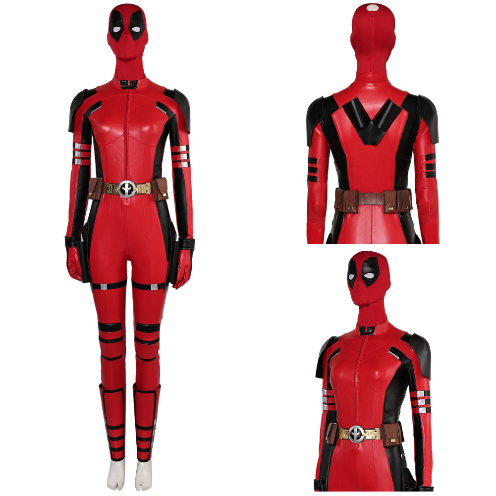 Deadpool & Wolverine weblich Deadpool Jumpsuit Cosplay Kostüm