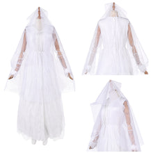 Laden Sie das Bild in den Galerie-Viewer, Ebenezer (2026) Ghost of Christmas Past weiß Kleid Cosplay Outfit