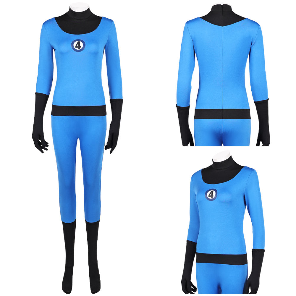 Fantastic Four Invisible Woman Jumpsuit Cosplay Outfits