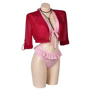 Final Fantasy VII Aerith Gainsborough originelle Damen 3tlg. Bademode