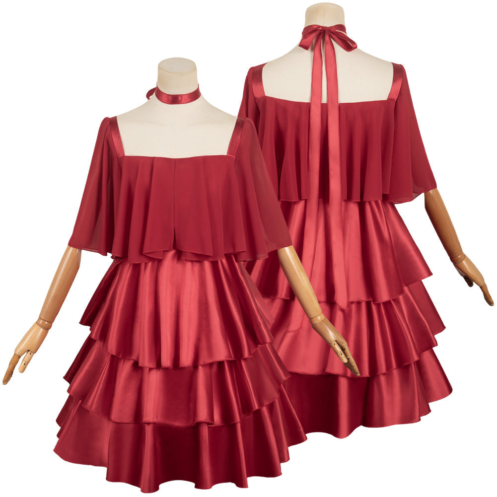 Frieren – Nach Dem Ende Der Reise Frieren rot Kleid Cosplay Kostüm