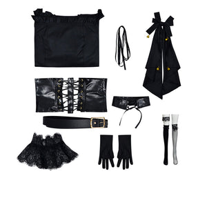 Grok Ani Mädchen schwarz Kleid Cosplay Kostüm
