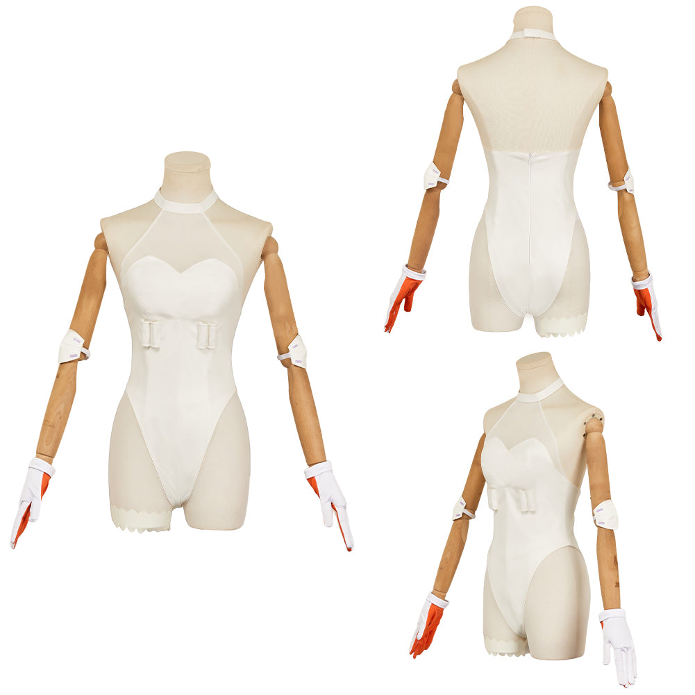 Gunsmith Bitch weiß Outfits New Panty & Stocking with Garterbelt(2025) Gunsmith Cosplay Kostüm