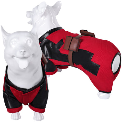 Haustier Deadpool Hunde Kleidung rot Kostüm Outfit