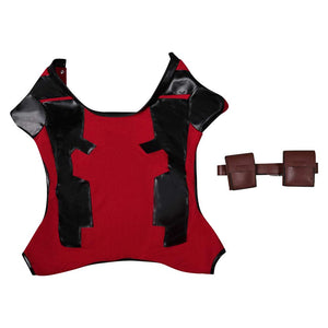 Haustier Deadpool Hunde Kleidung rot Kostüm Outfit