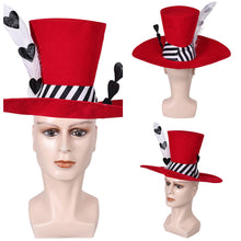 Laden Sie das Bild in den Galerie-Viewer, Hazbin Hotel Valentino Zylinder Cosplay Hut Halloween Mottoparty Requisite