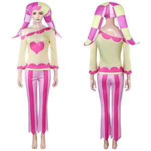 Helluva Boss Fizzarolli rosa Kostüm Set Cosplay Outfits