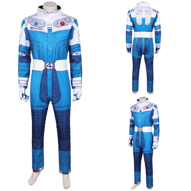 Human Torch Weiß Blau Kostüm The Fantastic Four: First Steps (2025) Sue Storm Astronaut Kostüm