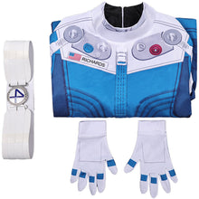 Laden Sie das Bild in den Galerie-Viewer, Human Torch Weiß Blau Kostüm The Fantastic Four: First Steps (2025) Sue Storm Astronaut Kostüm