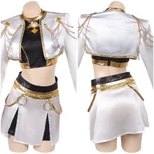 Laden Sie das Bild in den Galerie-Viewer, Huntix Golden Zoey weiß Kostüm KPOP Demon Hunters Zoey Cosplay Outfits