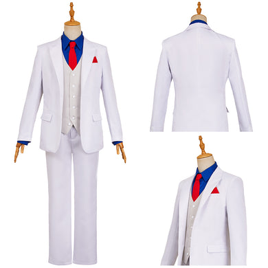 Kazamatsuri Kyouichirou weiß Anzug The Dinner Table Detective Cosplay Kostüm