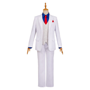 Kazamatsuri Kyouichirou weiß Anzug The Dinner Table Detective Cosplay Kostüm