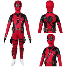 Laden Sie das Bild in den Galerie-Viewer, Kinder Jungen Deadpool &amp; Wolverine Deadpool Jumpsuit Cosplay Kostüm