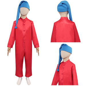 Kinder Jungen Schneewittchen Zwerge rot Jumpsuot Cosplay Outfits  