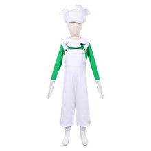 Laden Sie das Bild in den Galerie-Viewer, Kinder Luigi weiß Kostüm Der Super Mario Galaxy Film Luigi Cosplay Outfit