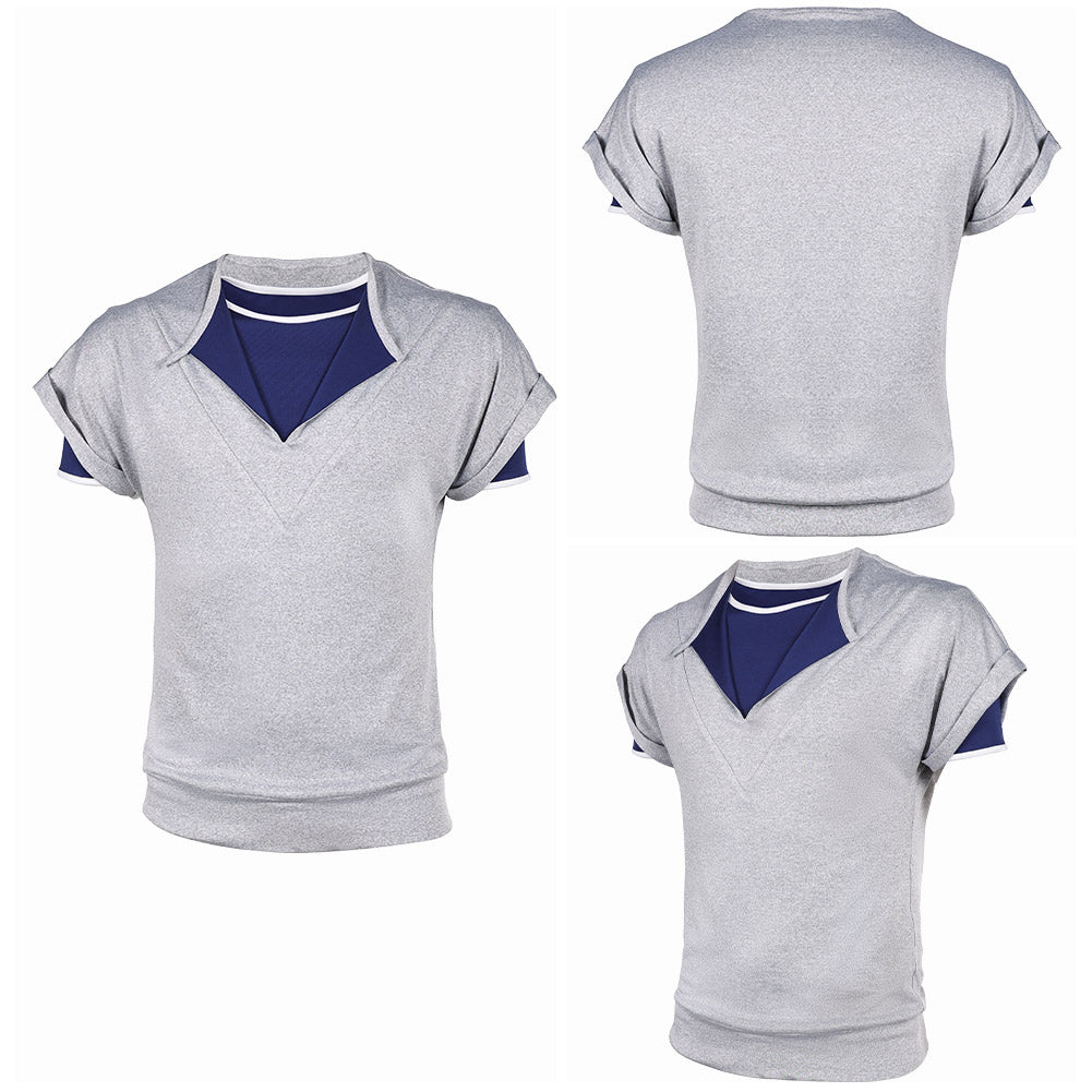 Lucas Sinclair grau Shirt Stranger Things 5 Lucas Cosplay Outfits