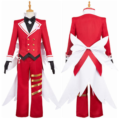 Lucifer Morningstar rot Kostüm Hellaverse Hazbin Hotel Lucifer Cosplay Outfits