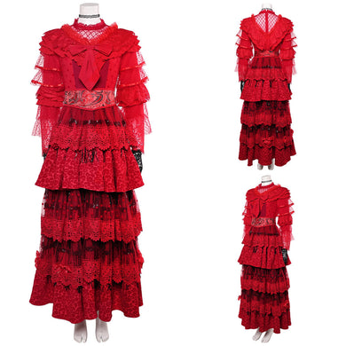 Lydia Deetz rot Kleid Beetlejuice Lydia Damen Brautkleid Cosplay Kostüm