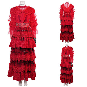 Lydia Deetz rot Kleid Beetlejuice Lydia Damen Brautkleid Cosplay Kostüm