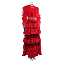 Laden Sie das Bild in den Galerie-Viewer, Lydia Deetz rot Kleid Beetlejuice Lydia Damen Brautkleid Cosplay Kostüm