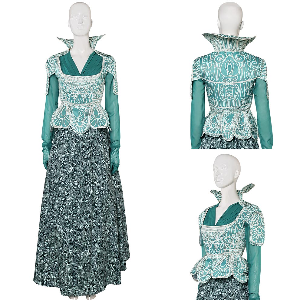 Madame Morrible Wicked grün Kostüm Set Cosplay Outfits