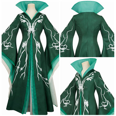 Madame Muriel Morrible grün Kleid Wicked: For Good Madame Morrible Cosplay Kostüm