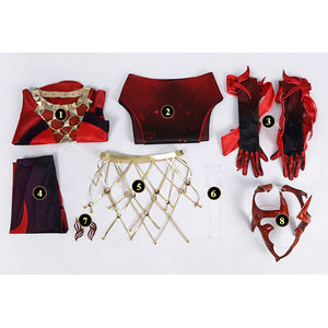 Marvel Rivals Scarlet Witch Wanda Cosplay Kostüm Set