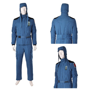 Mickey 17 (2025) blau Jumpsuit Mickey Barnes Cosplay Kostüm Set