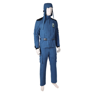 Mickey 17 (2025) blau Jumpsuit Mickey Barnes Cosplay Kostüm Set