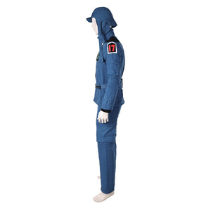 Mickey 17 (2025) blau Jumpsuit Mickey Barnes Cosplay Kostüm Set