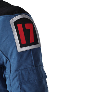 Mickey 17 (2025) blau Jumpsuit Mickey Barnes Cosplay Kostüm Set
