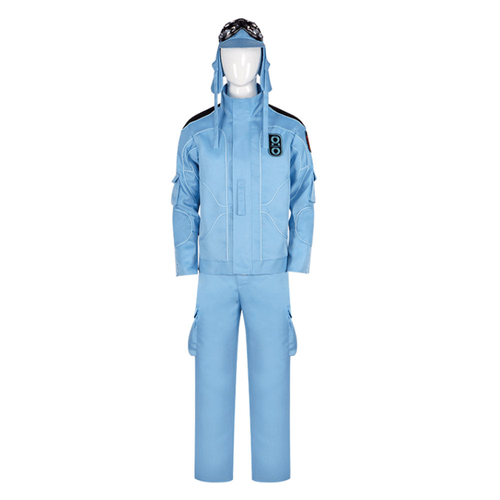 Mickey 17 (2025) Mickey Barnes blau Jumpsuit Cosplay Outfits