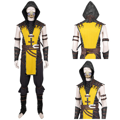 Mortal Kombat Scorpion gelb Outfits Cosplay Kostüm